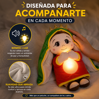 Peluche de la Virgen de Guadalupe que te acompaña